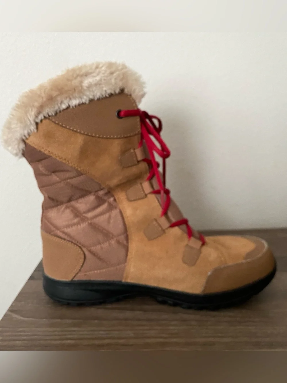 Columbia Womens Ice Maiden II Waterproof Snow Boots Elk Brown Size 10